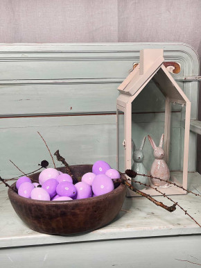 12er Pack Gänse-Eier lila lackiert H8