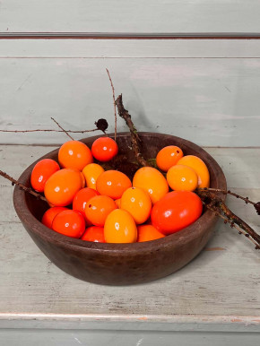 12er Pack Gänse-Eier orange lackiert H8