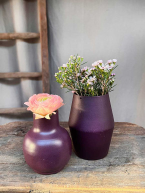 Metallvase Carol plum H12 D9