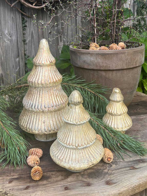 Glas Tanne Sitia Altgold Patina Optik H15