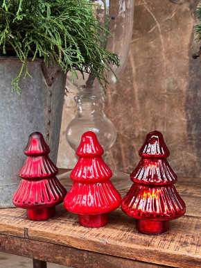 Glas Tanne Sitia rot glänzend H15