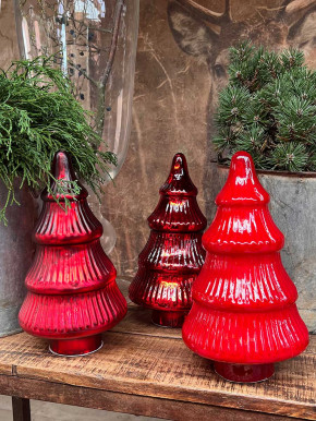 Glas Tanne Sitia rot glänzend H30