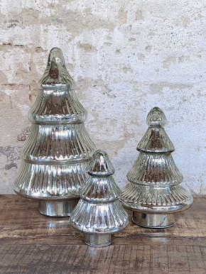 Glas Tanne Sitia Bauernsilber silber glänzend H15