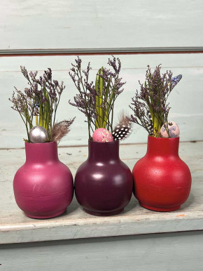 Metallvase Carol plum bauchig H10 D8