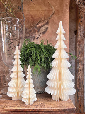 Papier Falt-Tannenbaum Dacia creme H66