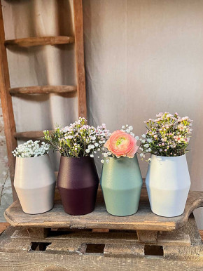 Metallvase Carol grün H12 D9