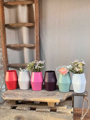 Metallvase Carol pink H12 D9