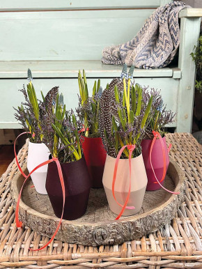 Metallvase Carol pink H12 D9