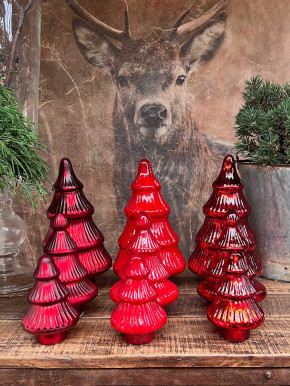 Glas Tanne Sitia rot glänzend H30