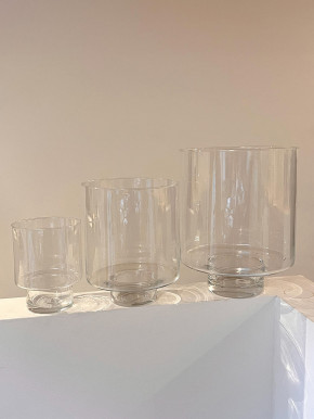 Glasvase Glaseinsatz Lirea klar H20 D15 für Papiersockel Dacia