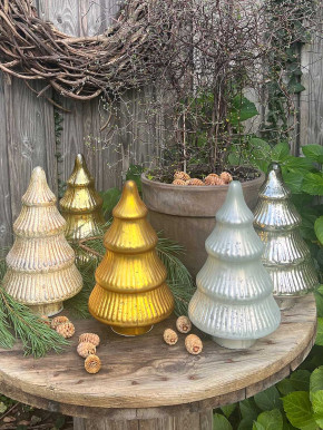 Glas Tanne Sitia gold glänzend H30