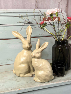 Keramik Hase Colin sitzend hellgrün matt H27