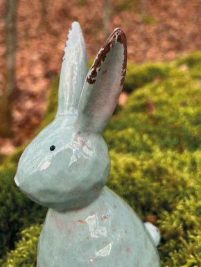 Keramik Osterhase Hase Benja türkis H18 Vosteen