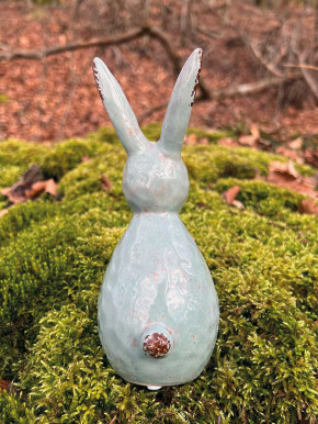 Keramik Osterhase Hase Benja türkis H18 Vosteen