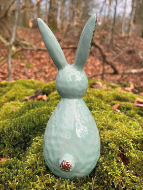 Keramik Osterhase Hase Benja türkis H22 Vosteen