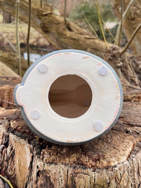 Keramik Osterhase Isen aufrecht salbei grün H24