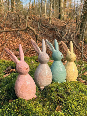 Keramik Osterhase Hase Benja rosa H18 Vosteen