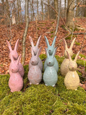 Keramik Osterhase Hase Benja rosa H22 Vosteen
