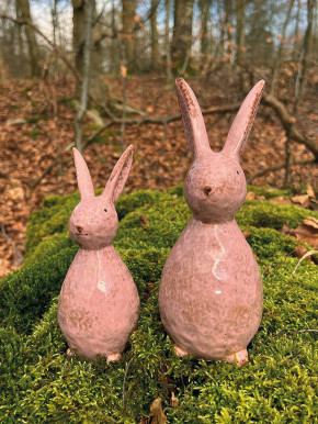 Keramik Osterhase Hase Benja rosa H22 Vosteen