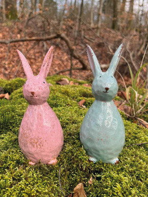 Keramik Osterhase Hase Benja rosa H18 Vosteen