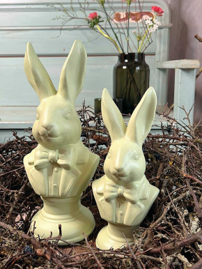 Keramik Hasenbüste Fedon hellgrün M H27