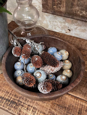 Keramik Mohnkapsel Mohna taupe M