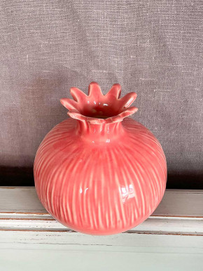 Keramikvase Granatapfel Ina coral H13