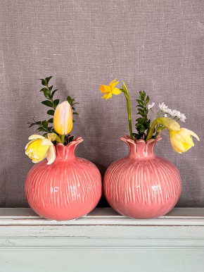 Keramikvase Granatapfel Ina rosa H13