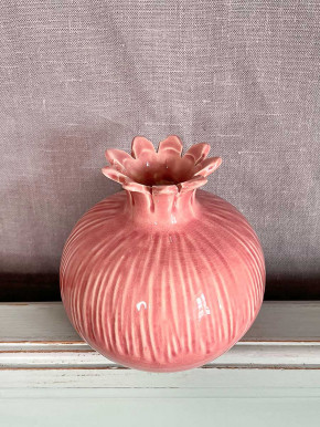 Keramikvase Granatapfel Ina rosa H13