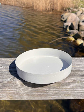 Gartenstecker Flammschalenhalter Metall creme 2-teilig H105