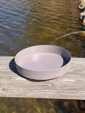 Gartenstecker Flammschalenhalter Metall taupe 2-teilig H105