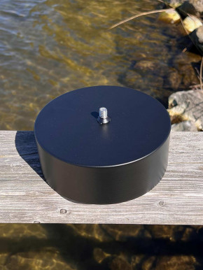 Gartenstecker Flammschalenhalter hoch Metall schwarz 2-teilig H107