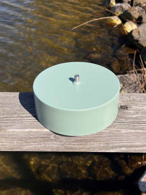 Gartenstecker Flammschalenhalter hoch Metall grün 2-teilig H107