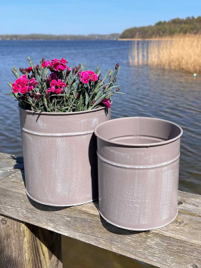 Metalleimer Set Jake taupe 5-teilig