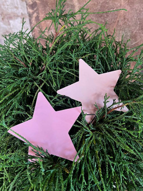 Metallstern blush matt Stern M zum Aufhängen D12