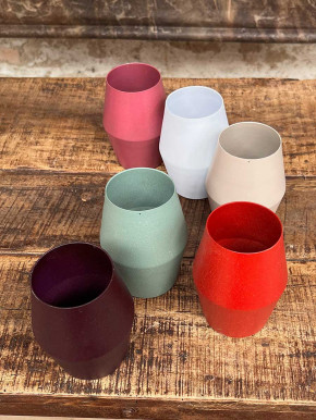 Metallvase Carol pink H12 D9