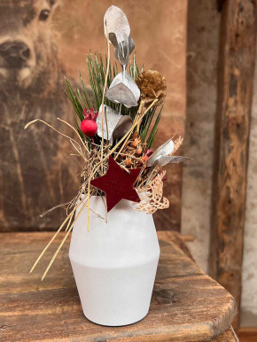 Metallvase Carol weiß H12 D9