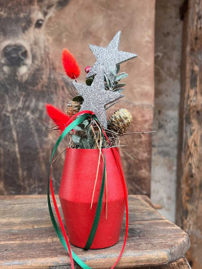 Metallvase Carol rot H12 D9