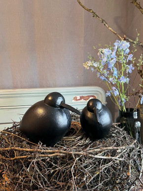 Metallvogel Mino schwarz L H21