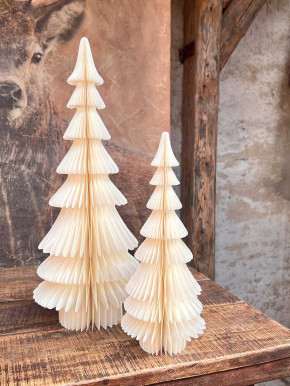 Papier Falt-Tannenbaum Dacia creme H66