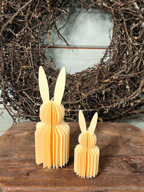 Papierfalthase Osterhase Anhänger Flora gelb S H14.5