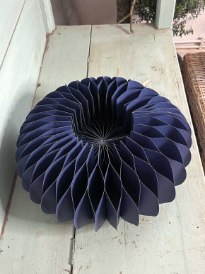 Papiersockel Papierkranz Faltkranz Dacia blau D39 H16.5