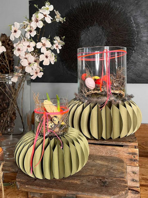 Glasvase Glaseinsatz Lirea klar H30 D24 für Papiersockel Dacia