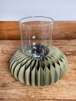 Papiersockel Papierkranz Faltkranz Dacia dunkelgrün D28 H13