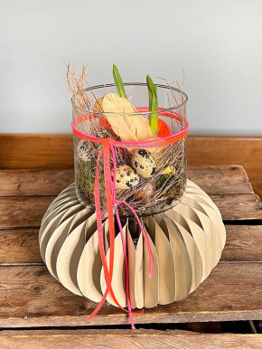 Glasvase Glaseinsatz Lirea klar H20 D15 für Papiersockel Dacia