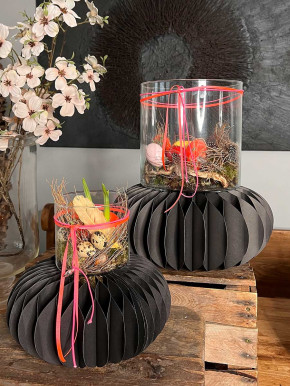 Papiersockel Papierkranz Faltkranz Dacia schwarz D39 H16.5