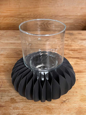 Papiersockel Papierkranz Faltkranz Dacia schwarz D22 H10