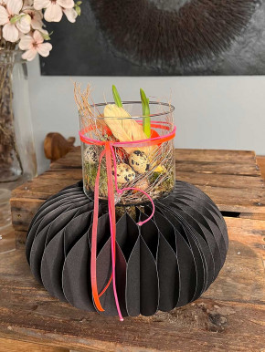 Papiersockel Papierkranz Faltkranz Dacia schwarz D22 H10