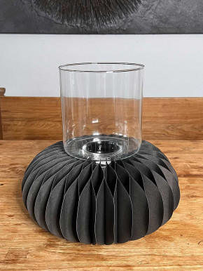 Papiersockel Papierkranz Faltkranz Dacia schwarz D39 H16.5