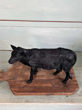 Polyresin Kuh Kudo schwarz H23